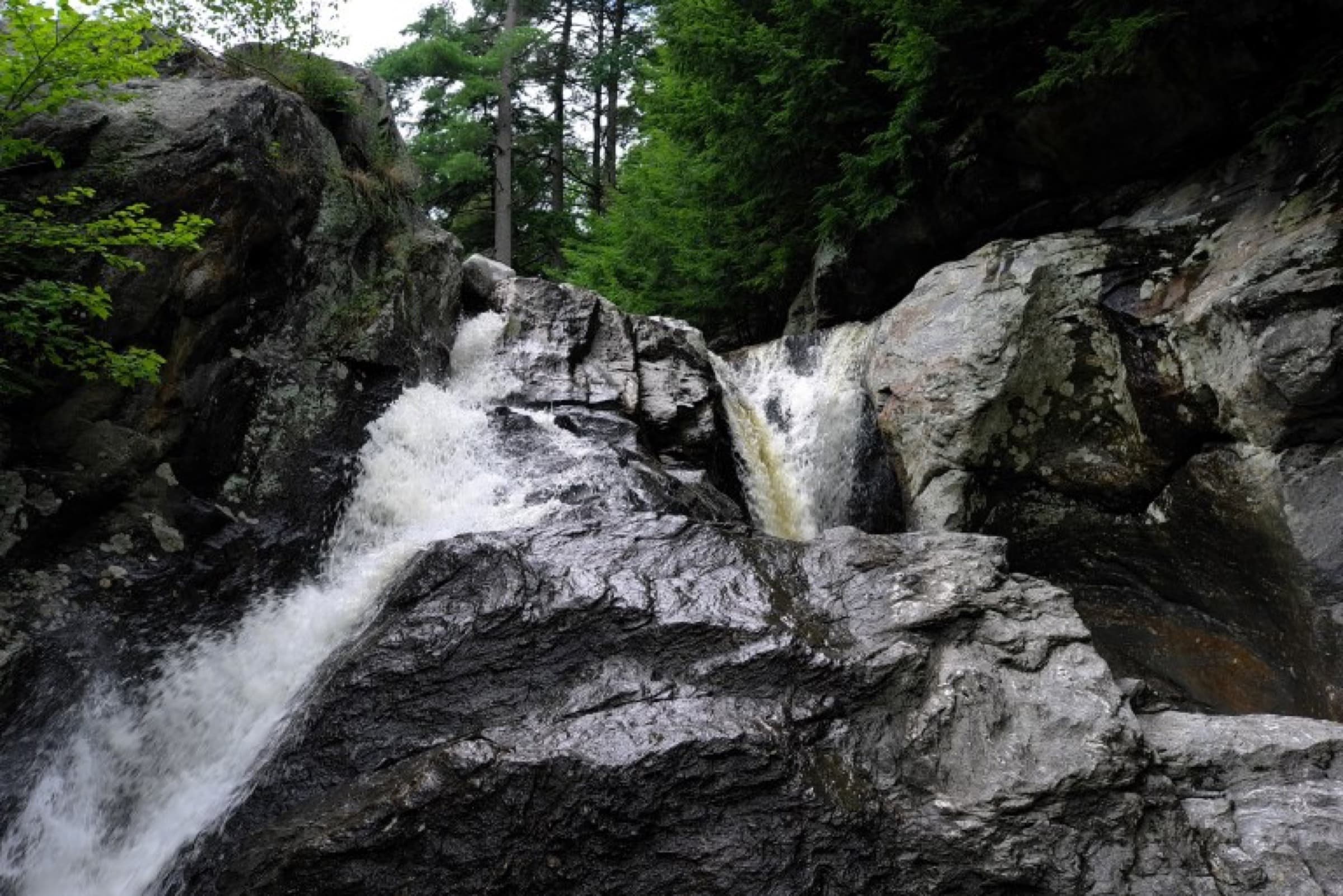 Sculpted river pools at Bolton Potholes