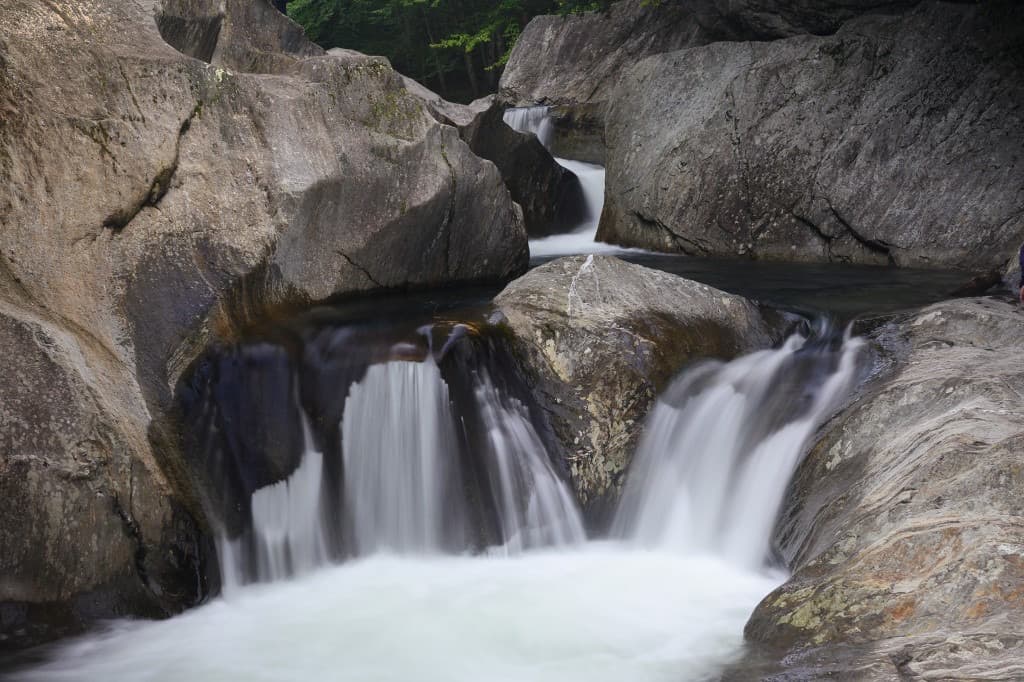 Warren Falls ledges and pools on the Mad River
